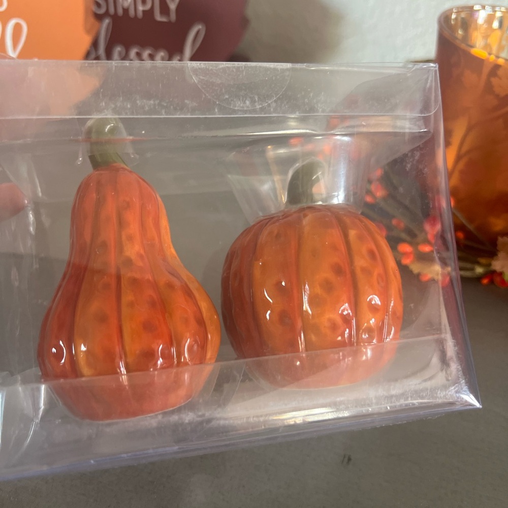 NWT Hobby Lobby Pumpkin Salt and Pepper Shakers - Picture 5 of 6